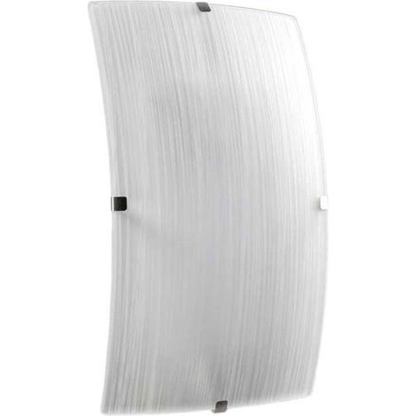 PLAFONIERA APPLIQUE RETTANGOLARE 30X18 CM CON DESIGN SATINATO COLORE BIANCO