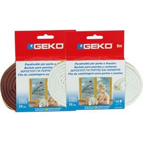 10PZ PARAFREDDO IN GOMMA PROFILO "P" - mm.9h. rotolo da mt.6 colore bianco