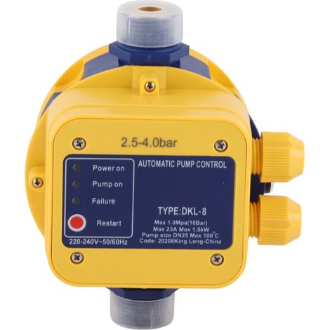 Pompe à eau contrôleur automatique interrupteur réglable 2,5-4,0 bar 220-240V électrique (1/5)