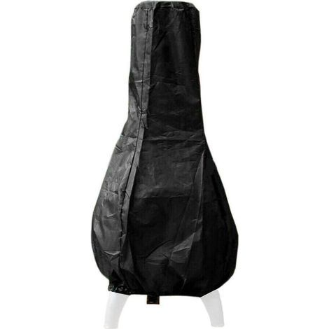 Copertura impermeabile per caminetto, riscaldatore da esterno, 122 x 21 x 61 cm - nera (1/5)