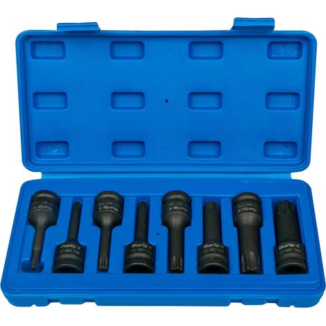Blue spot Tools 01506 impatto Torx, nero, 1/5,1 cm, set da 8 pezzi (1/3)