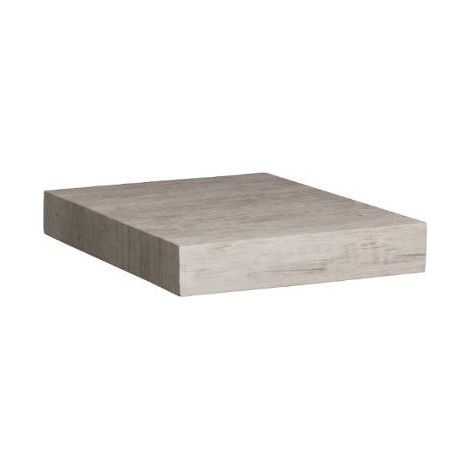 Five Simply Smart – Étagère murale carrée 24cm en MDF chêne gris – Fixation murale – Dimensions L. 23,5 x l. 23,5 x H. 3,8 cm – Poids 0,7 kg (1/2)