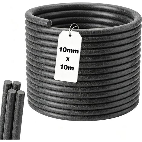 10m Fond de Joint Rond, Ø 10mm PE Joint Mousse Rond CordonImperméable Anti-moisissure Accessoire pour Porte Fenêtre, Terrasse et Baignoire (1/5)