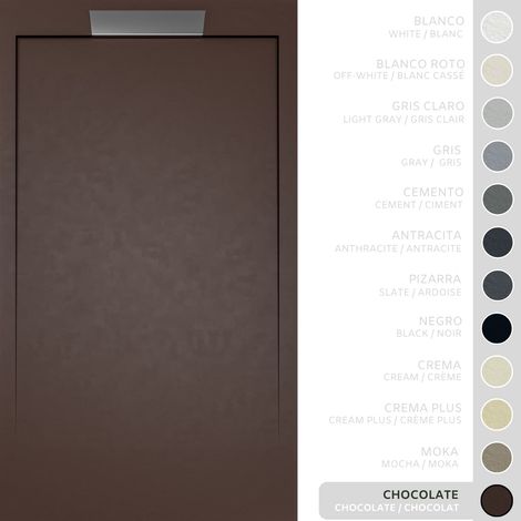SOULBATH Piatto doccia- Resina -Gel Coat -Texture liscia/pietra -CIOCCOLATO - Antiscivolo - 150x80- Extra piatto 3cm- Design elegante (1/5)