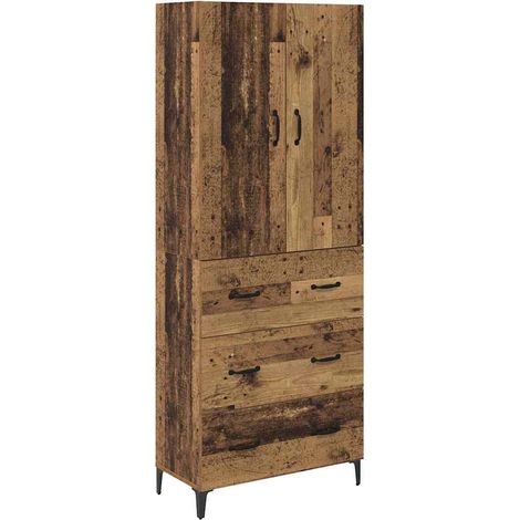 Armoire Haut de rangement - Armoire De Chambre Bois Ancien 69,5 x 34 x 180 cm Bois d'ingénierie fr8285 - Maison La Vie (1/5)