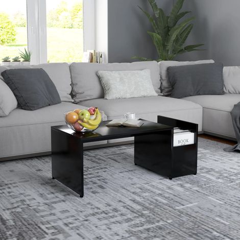 Table basse Table d'appoint pour Salon Chambre - Noir 90x45x35 cm Aggloméré BV511087 - BonneVie (1/5)