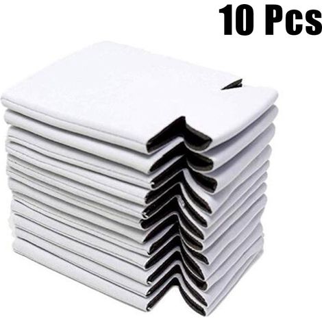 Manchon Isolant Pour Canette - Néoprène Épais - 13 x 10 cm - Noir ou Blanc - Réutilisable - Pour Boissons Froides ou Chaudes - Lot de 10 (1/5)