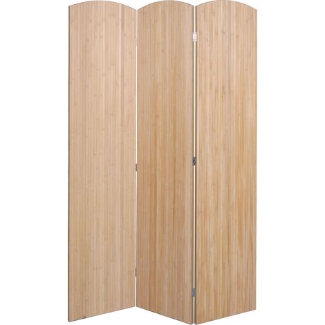 [NUNCA USADO] Biombo de bambú HHG-138, separador de ambientes, pantalla divisoria, plegable, 3 paneles, 170 x 120 cm (1/5)