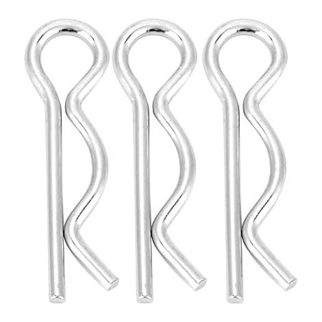 Clips de retenue R Attache mécanique Cheveux Ressort Goupilles Zinc Plaqué Fixation Goupille Attache Tracteur Clip Acier Inoxydable 304 Voiture Couvert R Pièces d'Attache Ensembles (2.545mm10pcs)