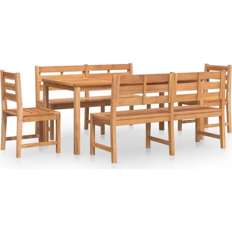 Maison Exclusive - Set da Pranzo per Giardino 5 pz in Legno Massello di Teak (1/5)