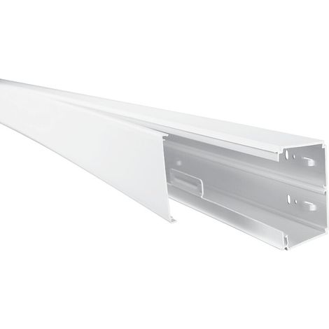 Goulotte de distribution Viadis 16x12.5 mm longueur 2 mètres – Fixation auto-adhésive – Pour câbles jusqu'à 9 mm de diamètre – Planet Wattohm