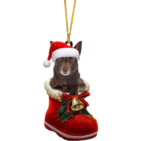 Weihnachtsstrumpf-Anhänger mit Cartoon-Motiv, Weihnachtsstrumpf-Dekoration für Auto und Festtagsdekoration (1/2)