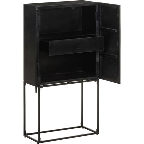 Sideboard/Anrichte/Buffet Schwarz 60x30x120 cm Massivholz Akazie und Mango LXWW462117 (1/5)