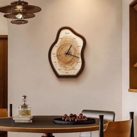 Horloge murale lumineuse USB motif cernes de bois modèle B 30 x 40 cm usb 30 40cm 900 g – Livraison gratuite
