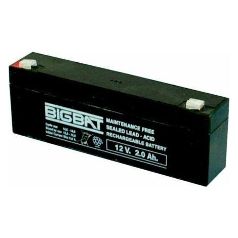 Bigbat batteria al piombo 12V 2,0Ah ricaricabile per sirene antifurto - 01202