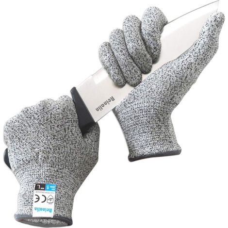 Gants Anti Coupures avec Protection Haute Performance de Niveau 5, Gants de Travail pour la Cuisine, Mandoline, Filet de Poisson, Découpe de Viande et Sculpture