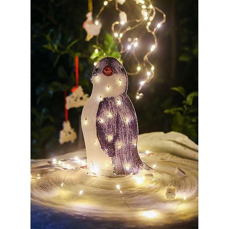 Décorations Saisonnières & De Fête Lumière LED Pingouin Lumineux Décoration De Noël Jardin Décoration Luminescente En Acrylique 1 Pièce (à assembler) Q (1/5)