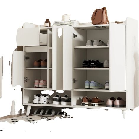Buffet, diseño multicompartimento, estética moderna, blanco 1 (1/2)
