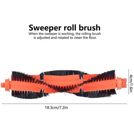 NALOOKAMIC Pièce de rechange pour brosse principale rotative de balayeuse compatible avec les accessoires de balayeuse MIJIA STYTJ02YM
