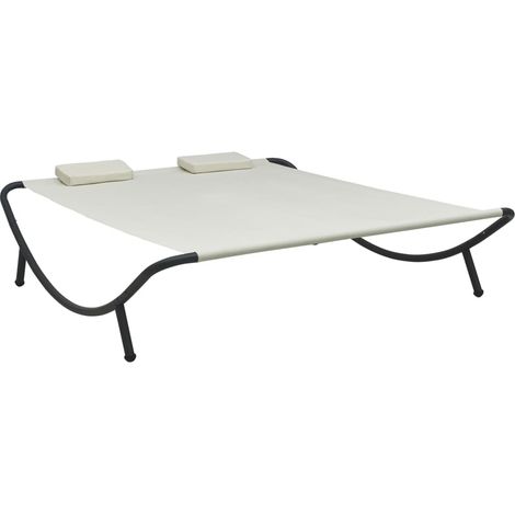 Sonnenliege Stoff Creme