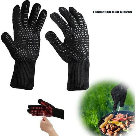 Gants antidérapants pour four, Gants de préhension de barbecue en silicone résistant à la chaleur, Gants de cuisine sécurisés (1/5)