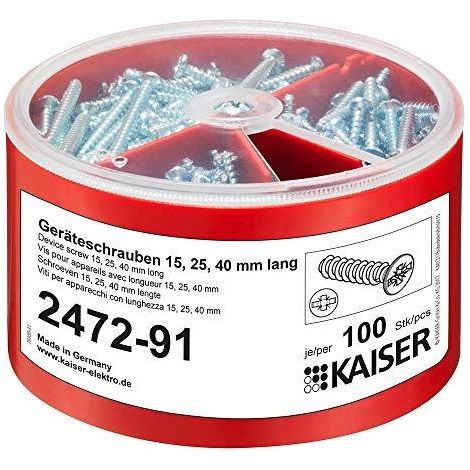 Kaiser 2472-91 caja de 100 tornillos transparentes 3,2 mm