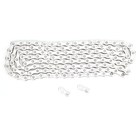 Chaîne VG Sports pour VTT 12 vitesses, 126 maillons, 1/2 po x 11/128, argentée (1/5)