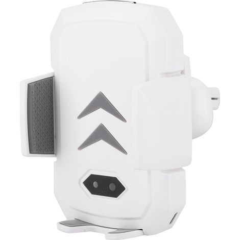 Support de voiture avec capteur infrarouge, chargeur sans fil pour téléphone portable, support de charge rapide (blanc) (1/5)