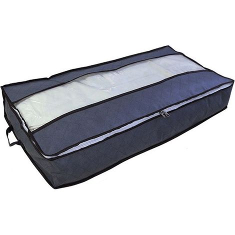 1 Pc Sac De Rangement Sous Lit , Rangement Sous Lit Grande Non-Tisse Pliable, Sacs De Rangement Pour Couette Édredons Couvertures Oreillers Jouets Vêtements (100x 50 X 18 Cm), Gris (1/5)