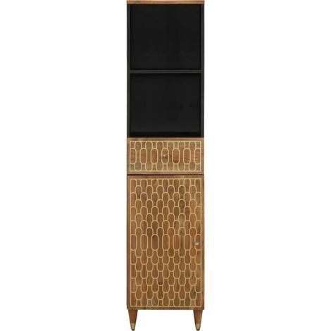 Colonne Meuble de salle de bain - 38x33x160 cm bois massif de manguier fr3801 - Maison La Vie (1/5)