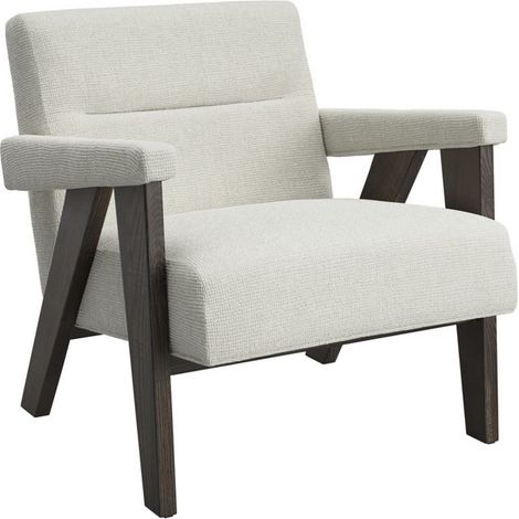 Abel Chair - Velvet Tweed/Ash - L80 x W70 x H73 cm - Milk/Chocolate - Full Assembly Required