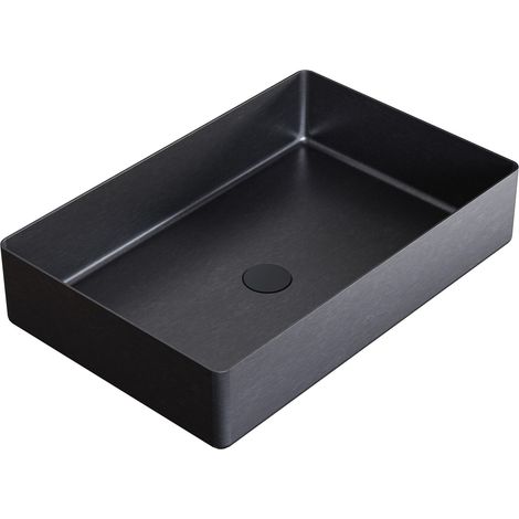Aufsatzwaschbecken Bernstein NT12 Edelstahl 52,4x34,4x11cm Gunmetal