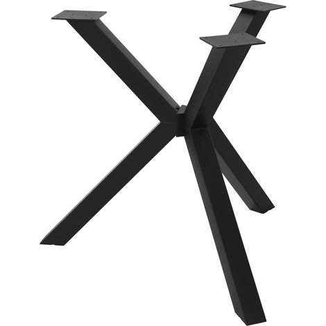 ML-Design Tischbeine Metall Schwarz, Tischgestell Spider Outdoor wetterfest, Tischfüße X-Form, Tischkufen aus Stahl, Schreibtischbeine Untergestell Möbelfüße für Esstisch & Schreibtisch, Ø94,5 x 73 cm (1/5)