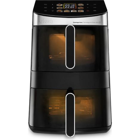 UFESA FRITADEIRA S/OLEO 11LT AIRE FRYER 2GAVETAS PRETA