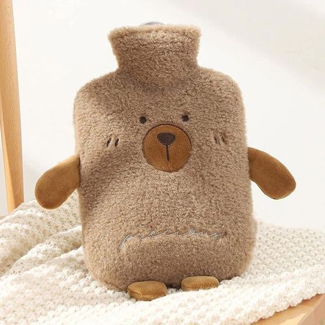 Ecleanfy - Bouillotte Peluche 1L - Cadeau Réconfortant pour Mère, Fille et Petite Amie - Soulage les Douleurs et Tient Chaud en Hiver (1/5)