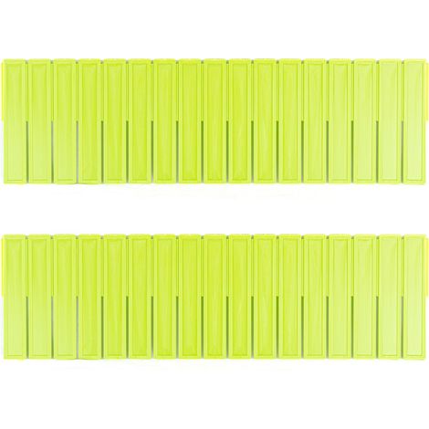 290037 Pack 2 divisores de plástico organizador modular para cajones 130x435mm  Color: Verde