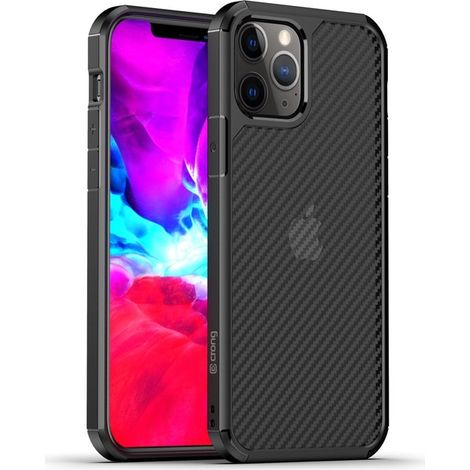 Funda Crong Hybrid Carbon para iPhone 12 Pro Max (Negra) (1/5)