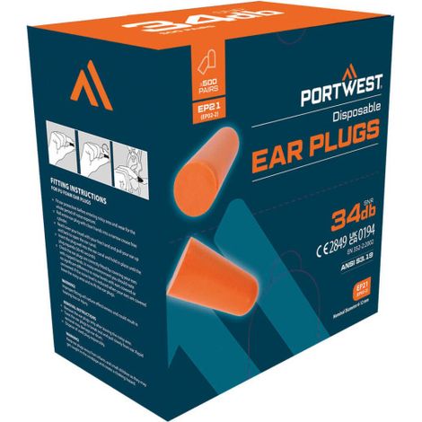 Recarga del dispensador de tapones auditivos desechables PU (500 pares) EP21