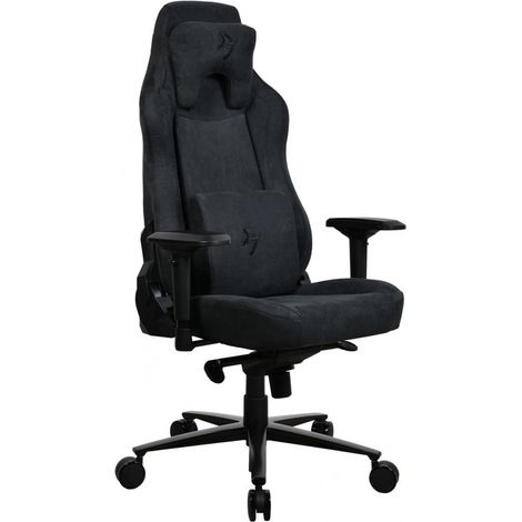 Arozzi VERNAZZA Chaise de Jeu, Tissu Métal, Noir Pur, Large (VERNAZZA-SPSF-PBK)