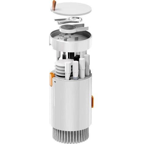 Kit de nettoyage 20 en 1 multifonction pour écouteurs Bluetooth, clavier, écran, appareil photo, ordinateur, smartphone - Blanc (1/4)