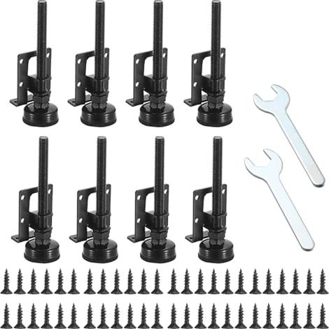 Pieds de nivellement robustes et réglables pour meubles, lot de 8, M10, pour tables et étagères (1/5)