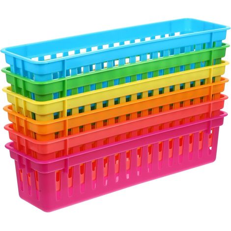 de rangement multicolore en plastique 6 pièces pour crayons