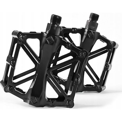 Pedales de plataforma para bicicleta de montaña Roxar, aluminio, negro. (1/5)