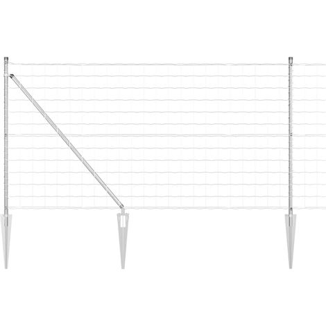Maison Exclusive - Schweißdrahtzaun mit Spikes 25 x 1 m (B x H)