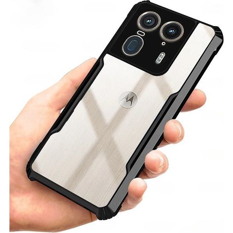 Funda Motorola Edge 50 Ultra, híbrida anticaídas, negra (1/5)