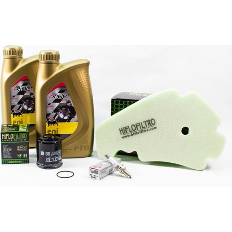 Kit Révision Filtres Bougies pour PIAGGIO MP3 300 HPE ABS de 2019 à 2020 - ENI I-RIDE RACING 5w40 2L