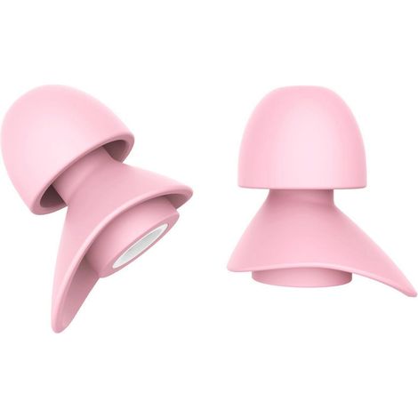 Bouchons d'oreilles pour enfants, protection auditive, sommeil, concert, avion, école, 2 paires taille S Rose (1/5)