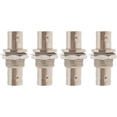Lot de 4 Adaptateurs Coaxiaux BNC Femelle vers Femelle pour Montage sur Panneau Coupleur BNC pour Système de Caméra de Sécurité CCTV Câble d'extension Radios WiFi (1/5)