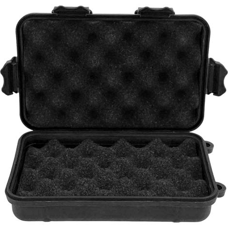 Boîte de Survie Extrême - Résistante aux Chocs, Étanche, Portable pour Camping et Randonnée - Noir (1/5)