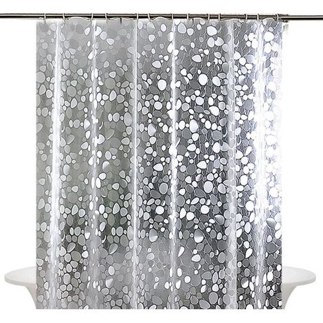 180 x 180 cm Duschvorhang, Anti-Schimmel, wasserdichte Badewanne, EVA, Duschvorhangringe